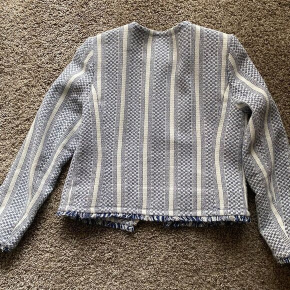 💼Like New Adrienne Vittadini Tweed Blazer, Long Sleeve, Full Zip - Picture 4 of 10